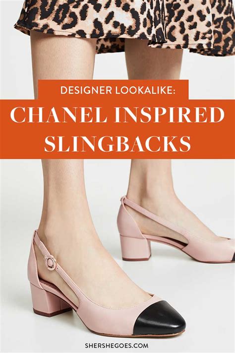 chanel slingback look alike|chanel slingback beige and black.